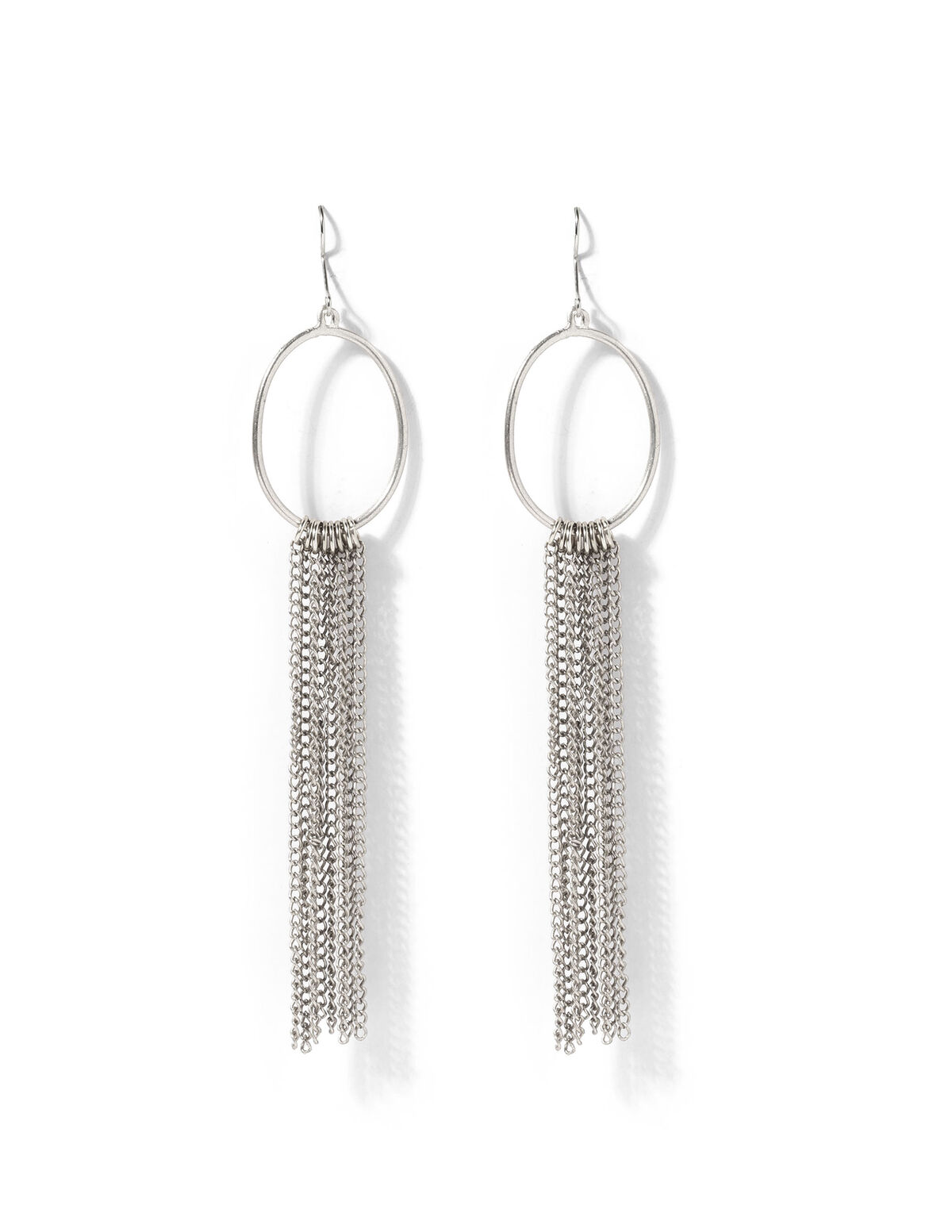 Silver chain circles earring - Jewelry - Nícoli