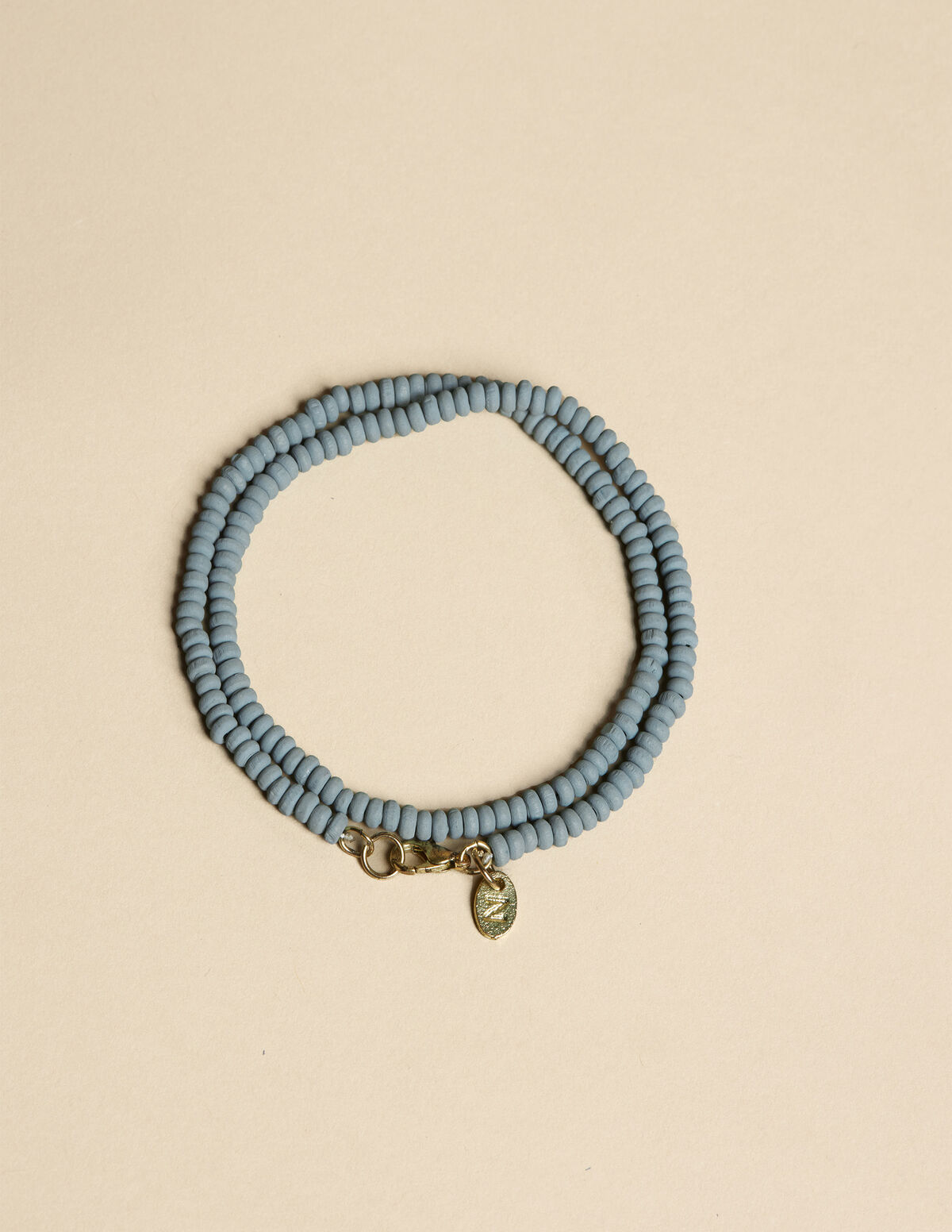 COLLAR CORTO MADERA AZUL