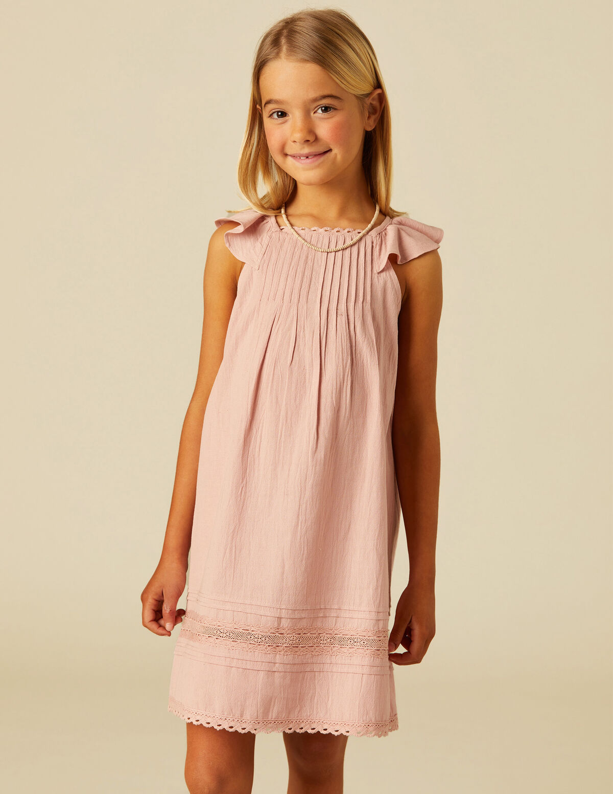 VESTIDO JARETAS VOLANTE ROSA