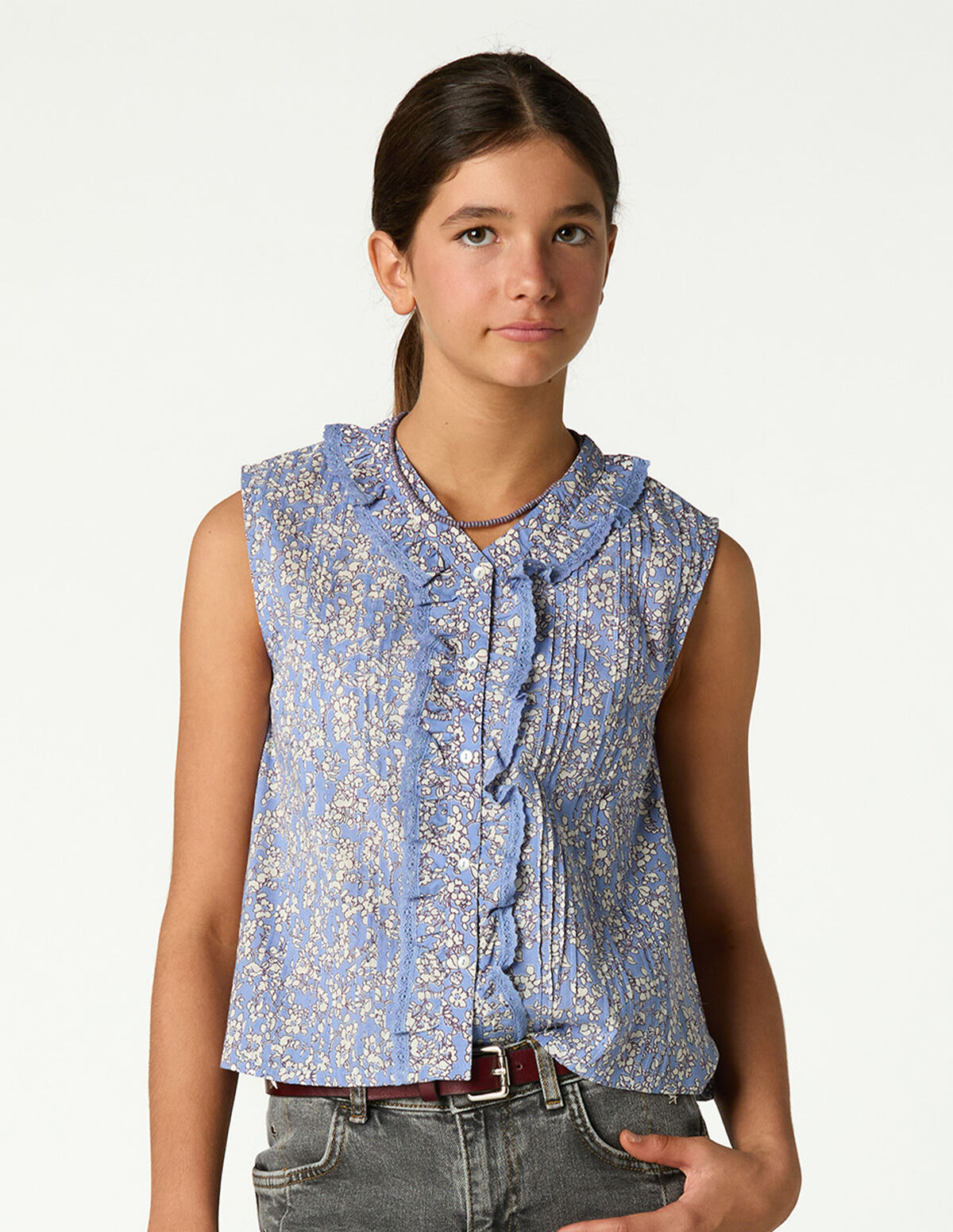 TOP FOLHO BLOOM BLUE