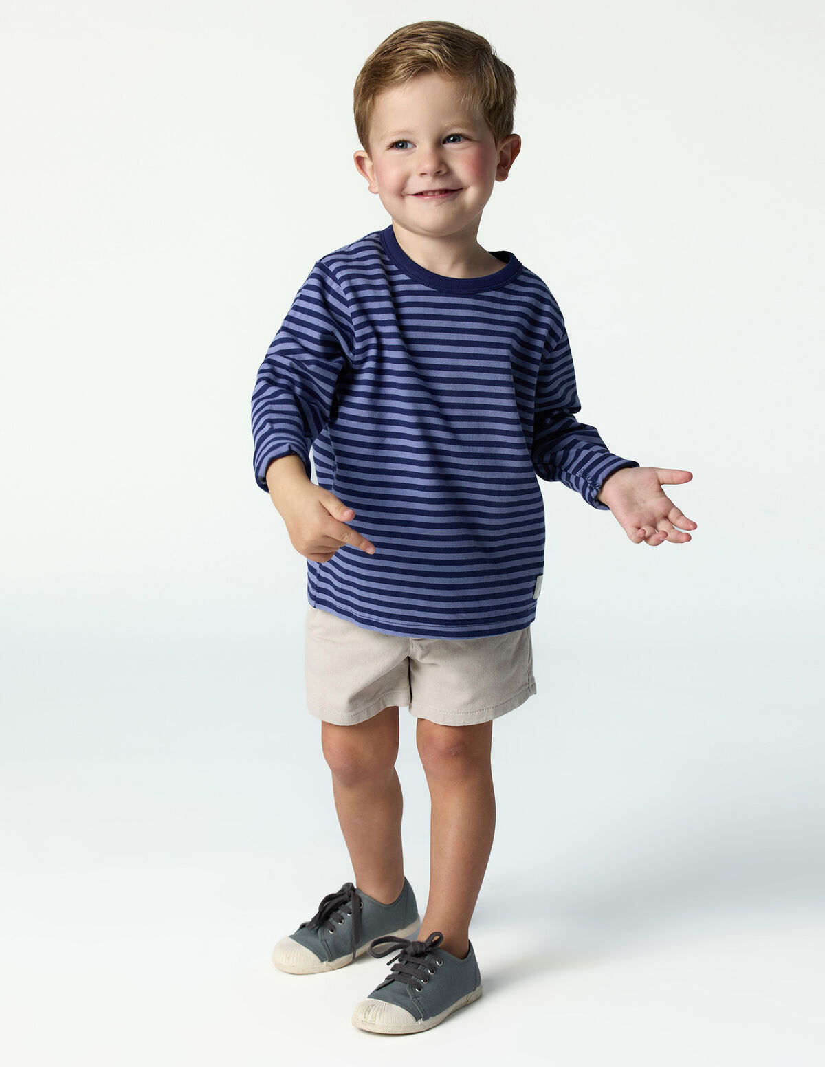 BLUE STRIPED T-SHIRT