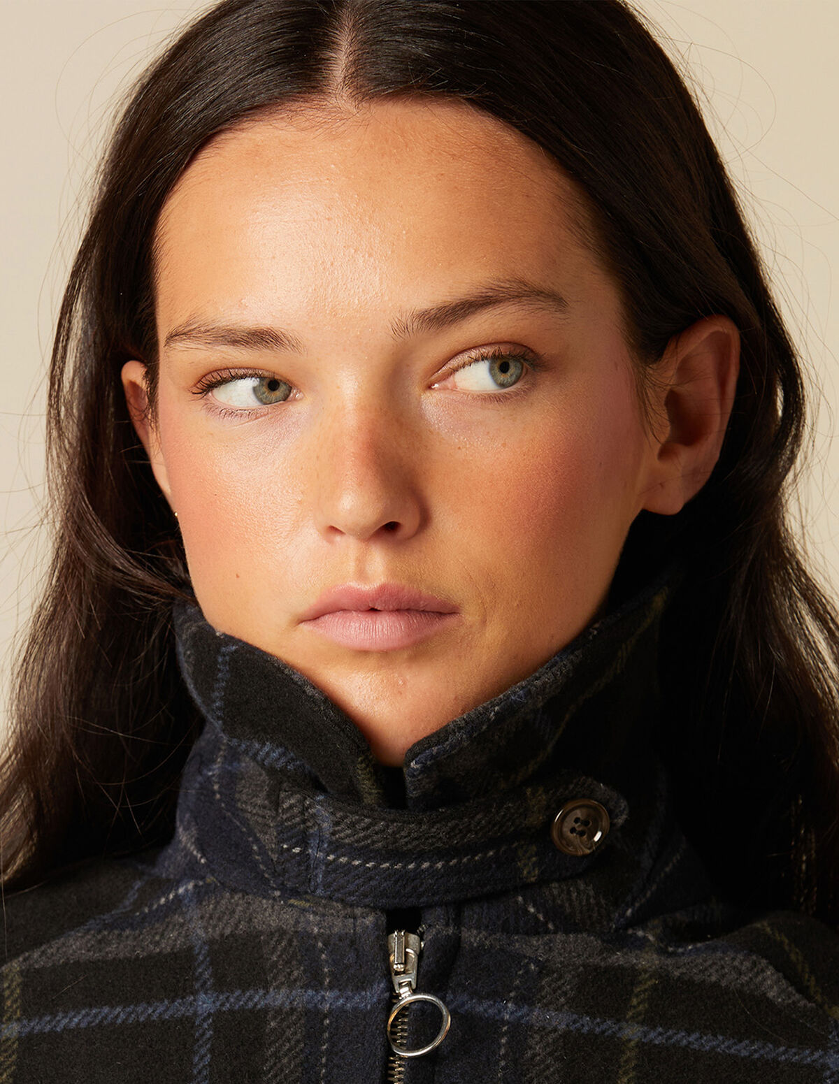 MANTEAU POCHES CARREAUX