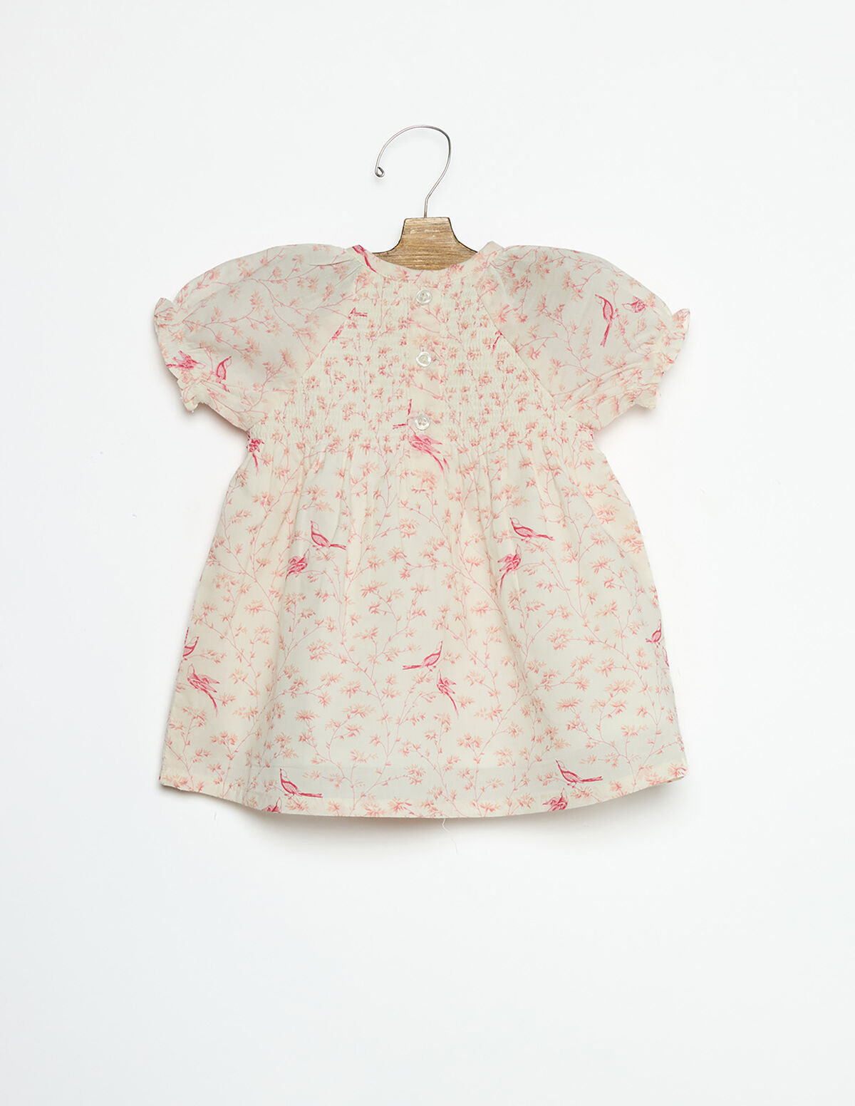 BLUE BAMBOO SMOCKED DRESS