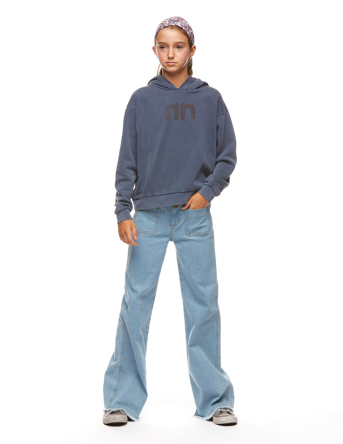 SWEAT-SHIRT BLEU NN CAPUCHE