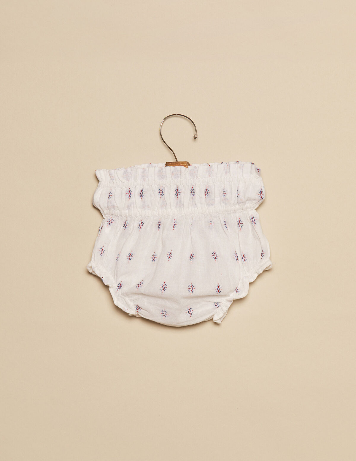 BLOOMER BLANC BRODERIES ROUGES