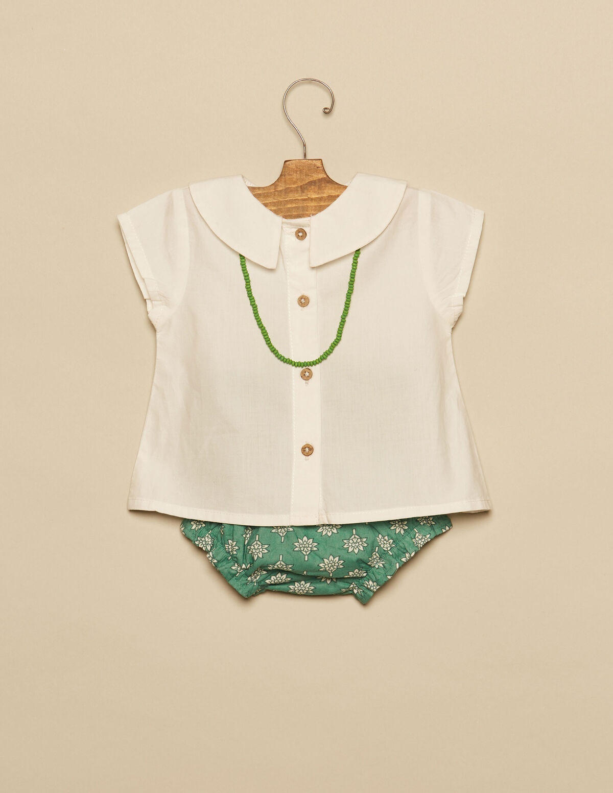 BLUE LEAVES PRINT BLOOMERS