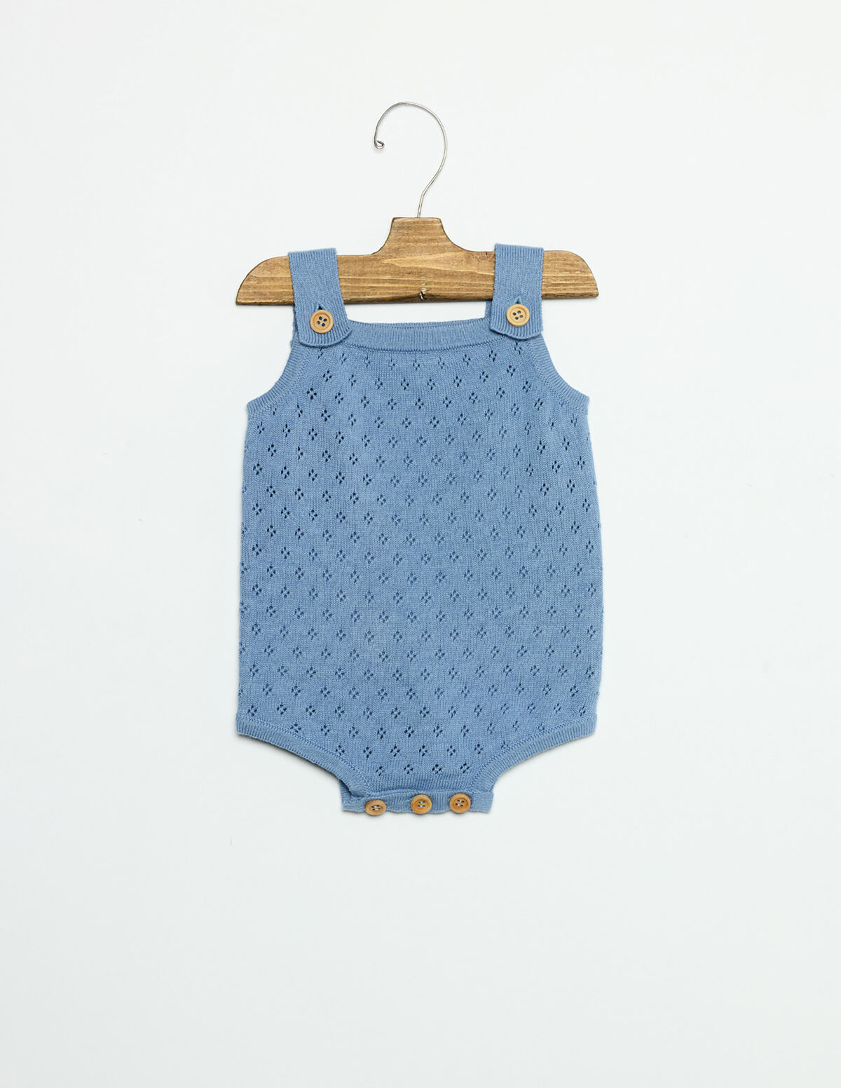 ANILINE BLUE KNIT PLAYSUIT