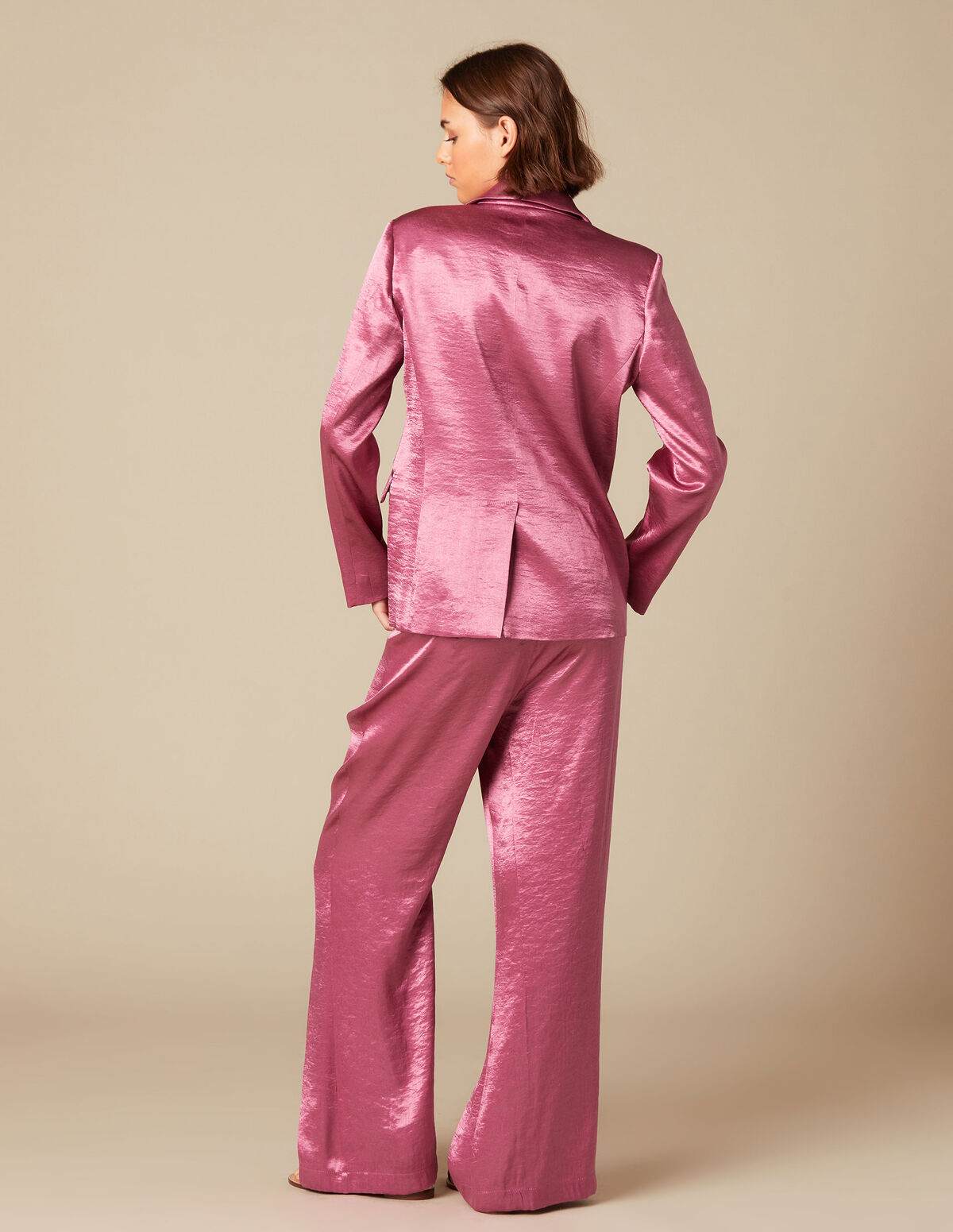 PANTALON SATINÉ VERT