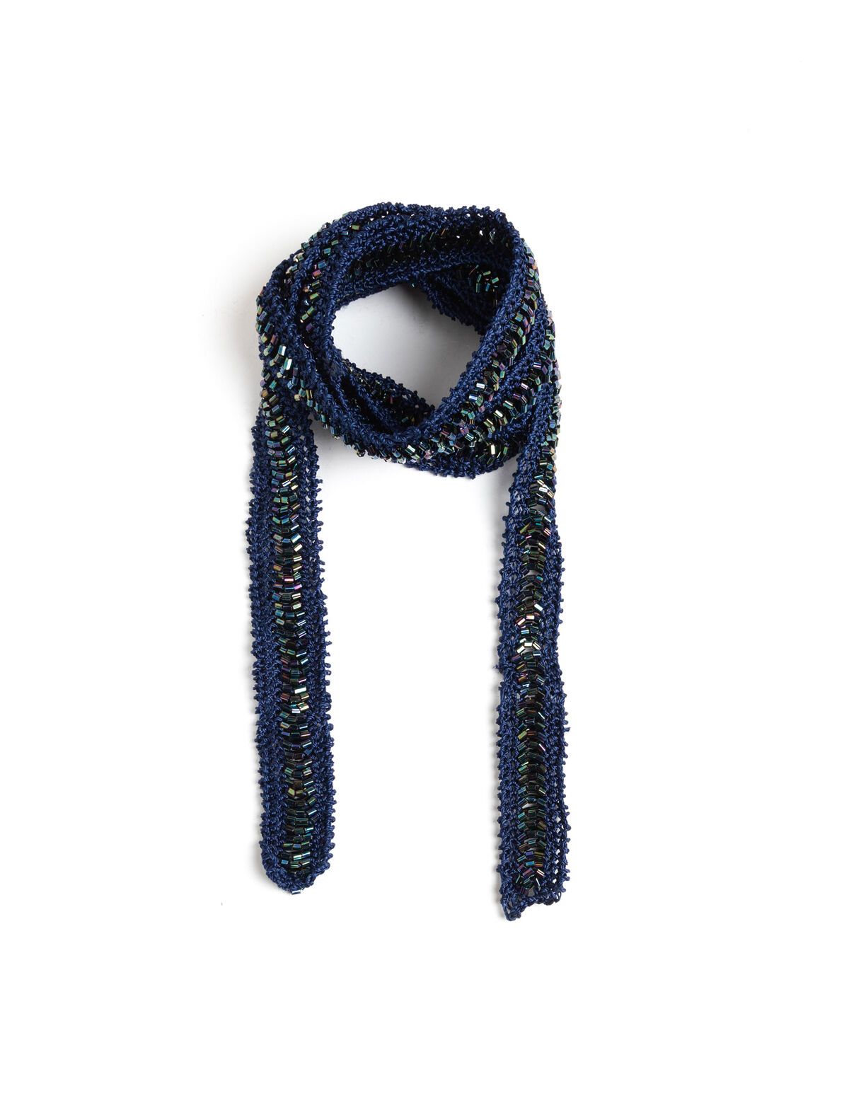 BLUE BEADS SCARF