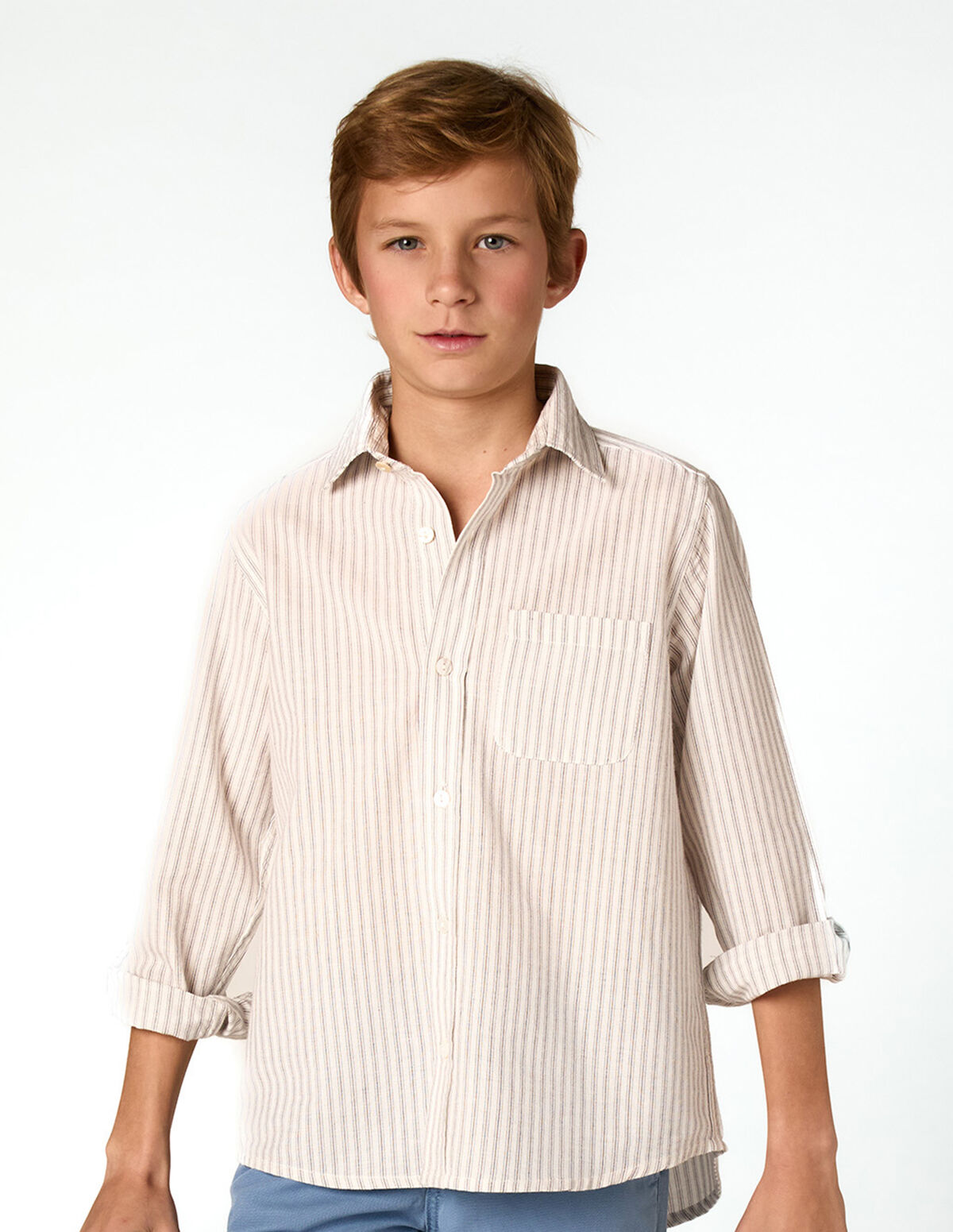 CHEMISE &Agrave; RAYURES &Eacute;CRUE