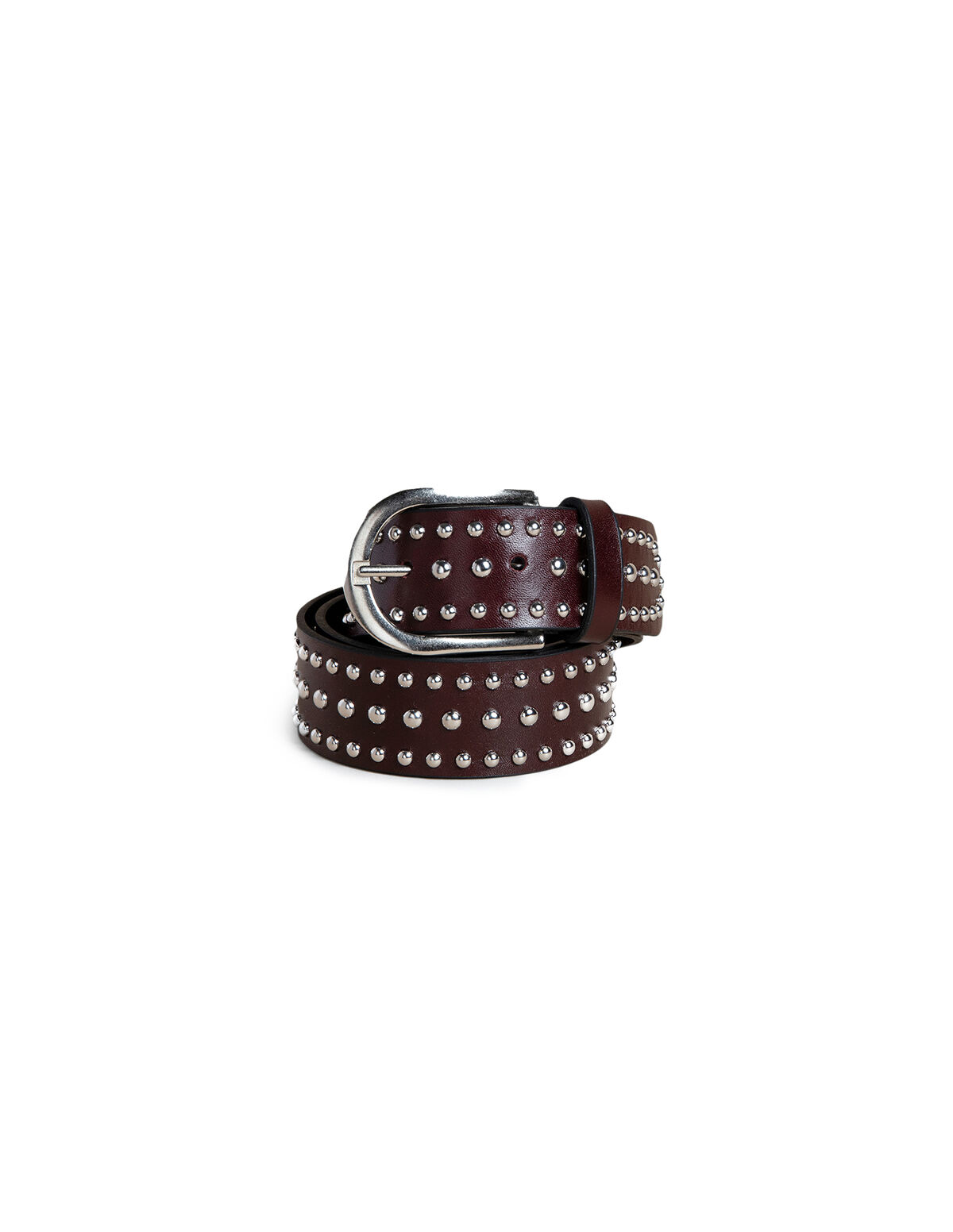 MAROON STUDDED BELT