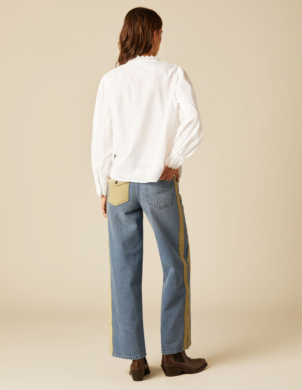 ANTHRACITE CONTRAST STRAP JEANS