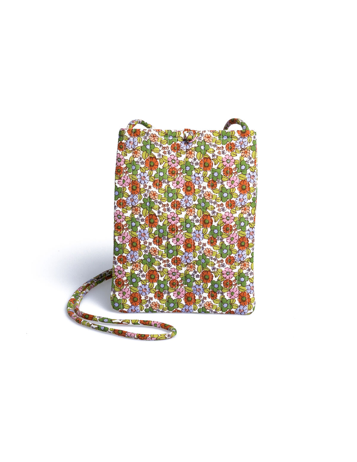 PINK FLORAL PRINT CROSSBODY BAG