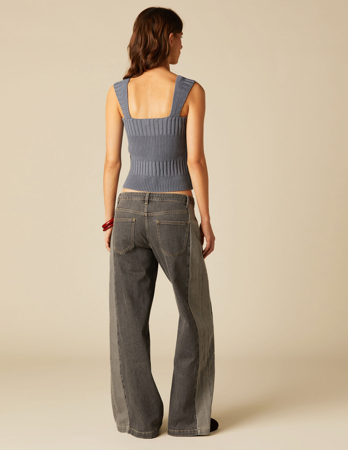 BLUE BUTTONED JEANS