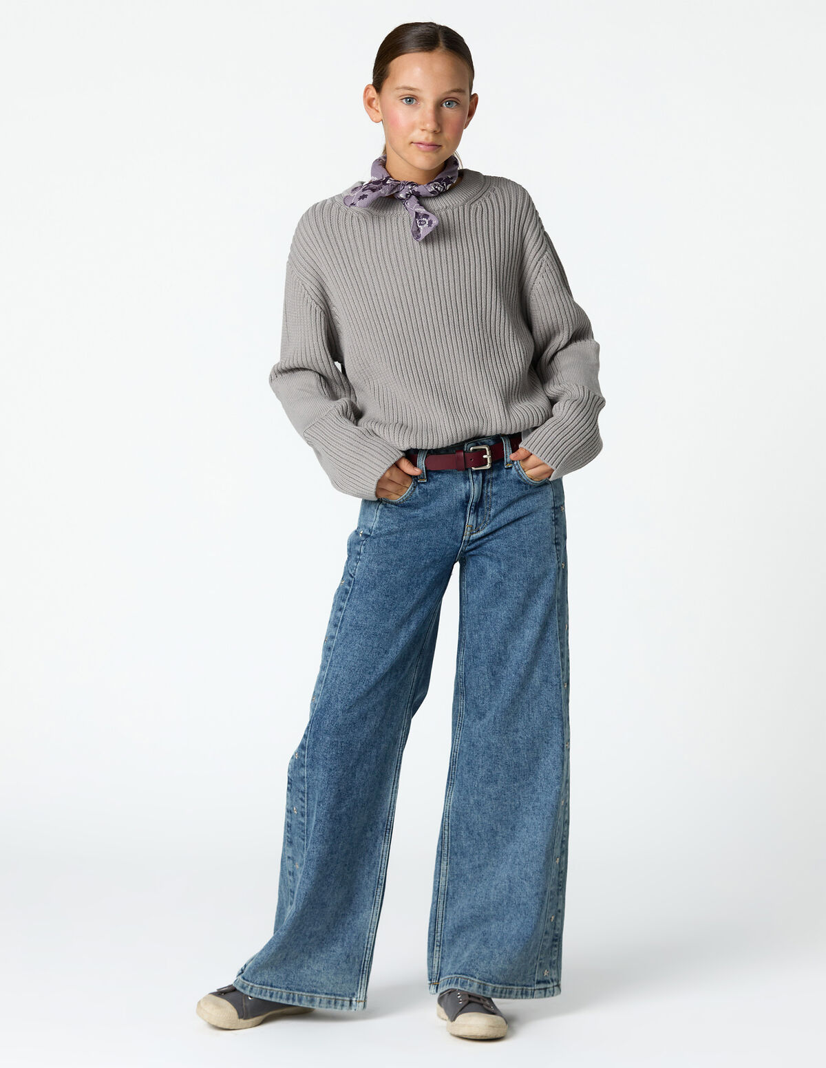 JEANS ESTRELAS LATERAL AZUL