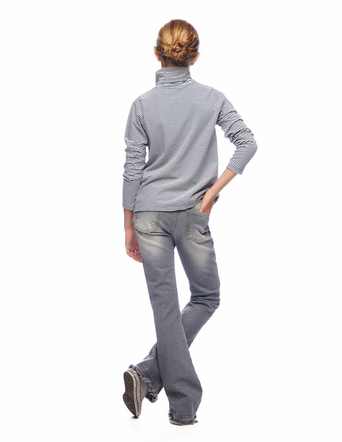 Pantalón campana vaquero azul claro