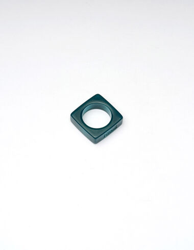 Blue resin square ring - View all > - Nícoli