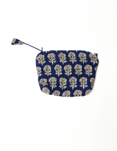 Blue floral buti print purse - View all > - Nícoli