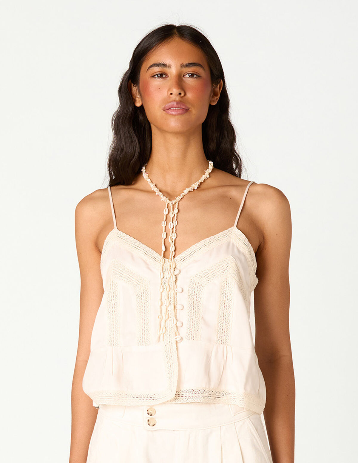 CAPPUCCINO VINTAGE  LACE TOP