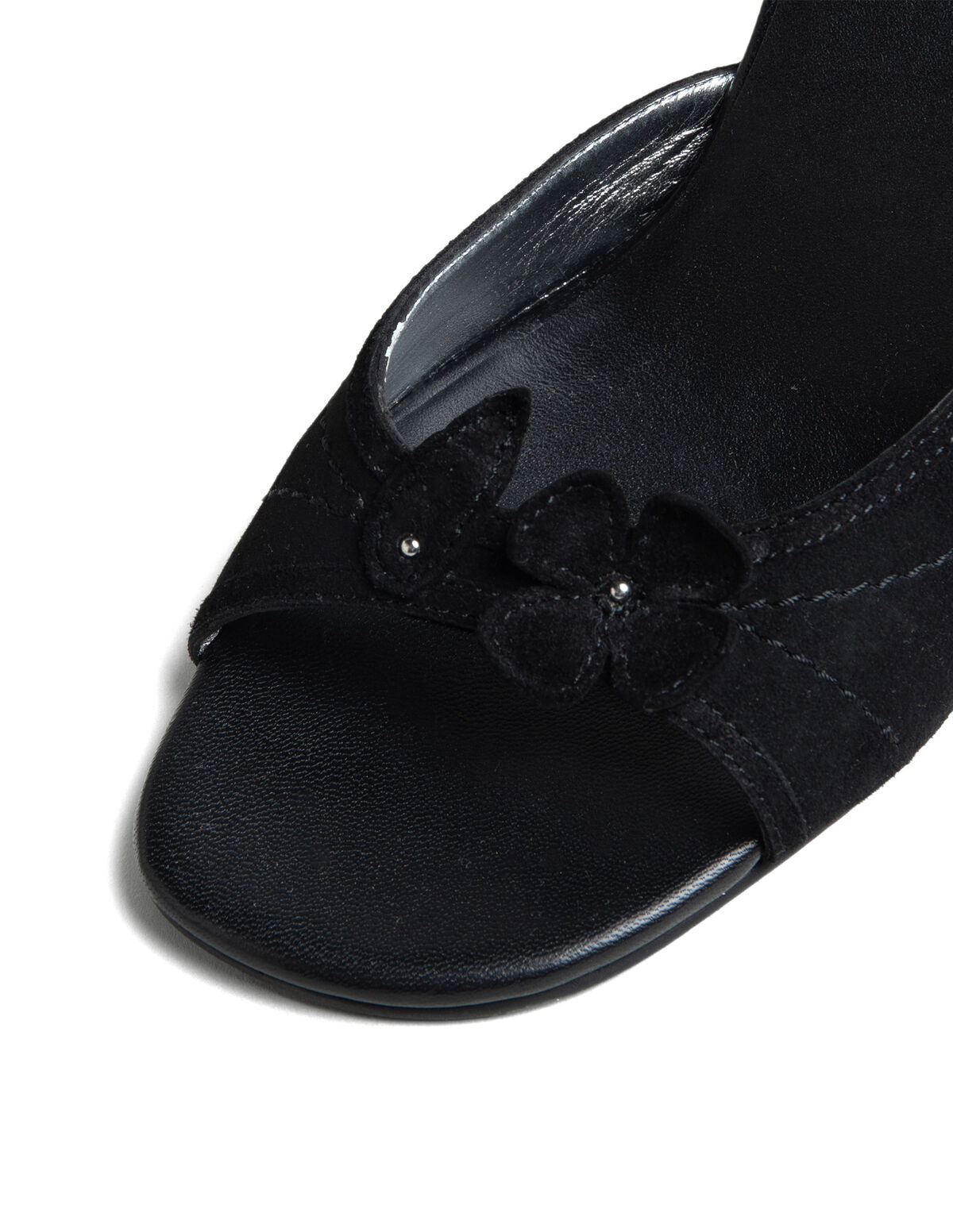 BROWN LEATHER HEELED SANDALS