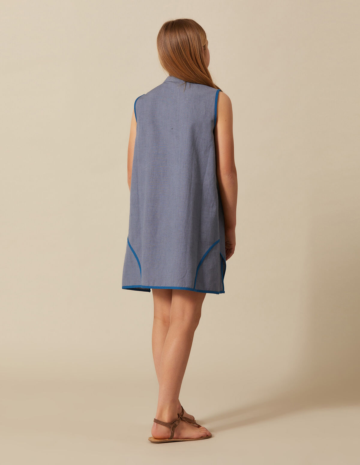 VESTIDO BOTONES AZUL