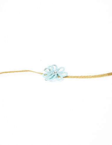 Small light blue flower choker - Jewellery - Nícoli