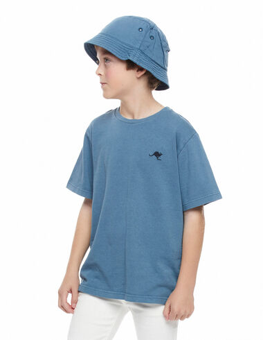 T-shirt manches courtes bleu clair kangourou - Tee-shirts - Nícoli