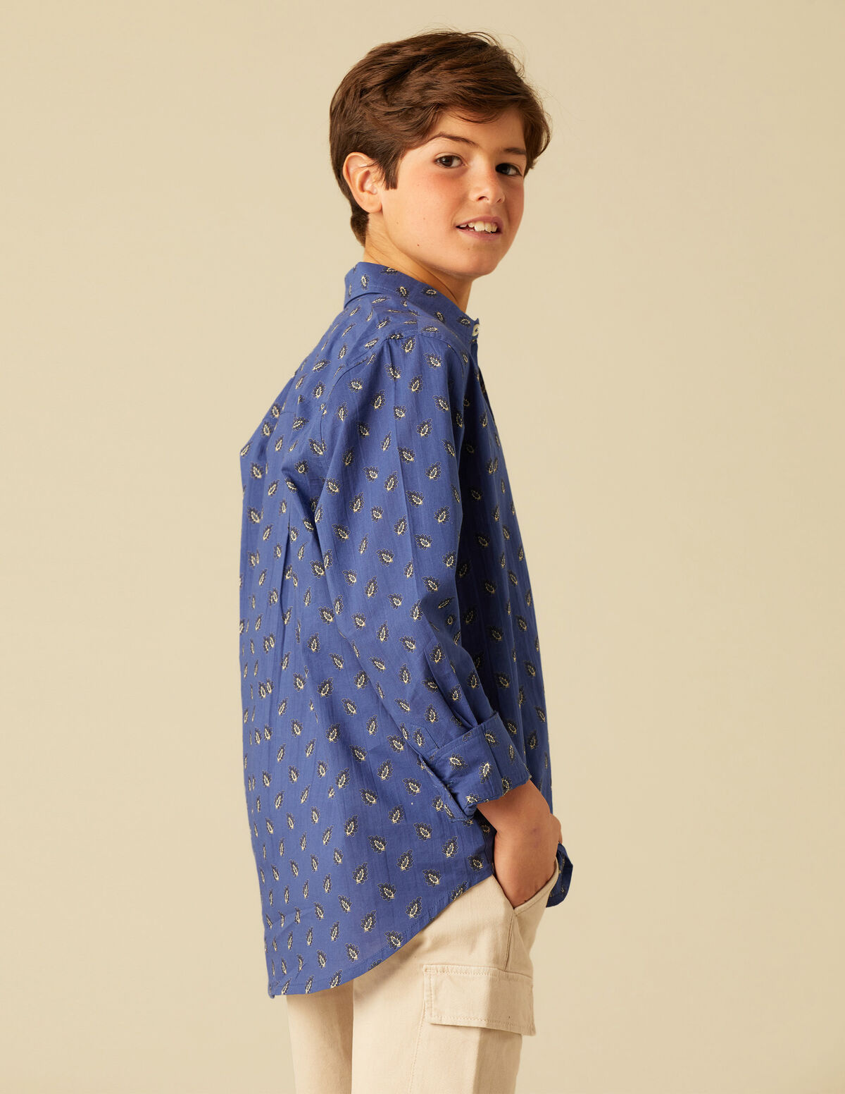 CAMISA HOJAS AZUL