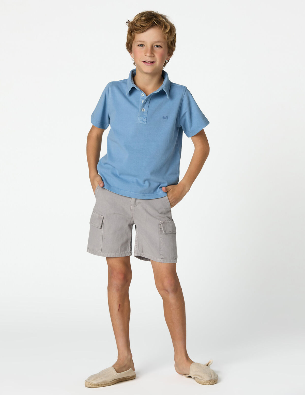 ANILINE BLUE 'NN' POLO SHIRT