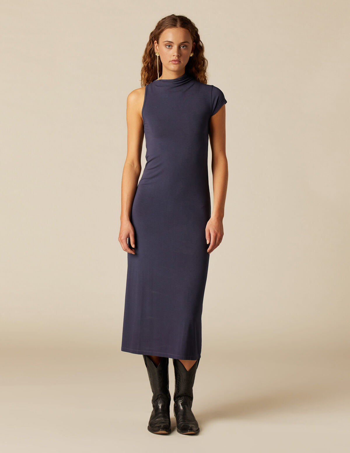 VESTIDO ASSIMÉTRICO AZUL