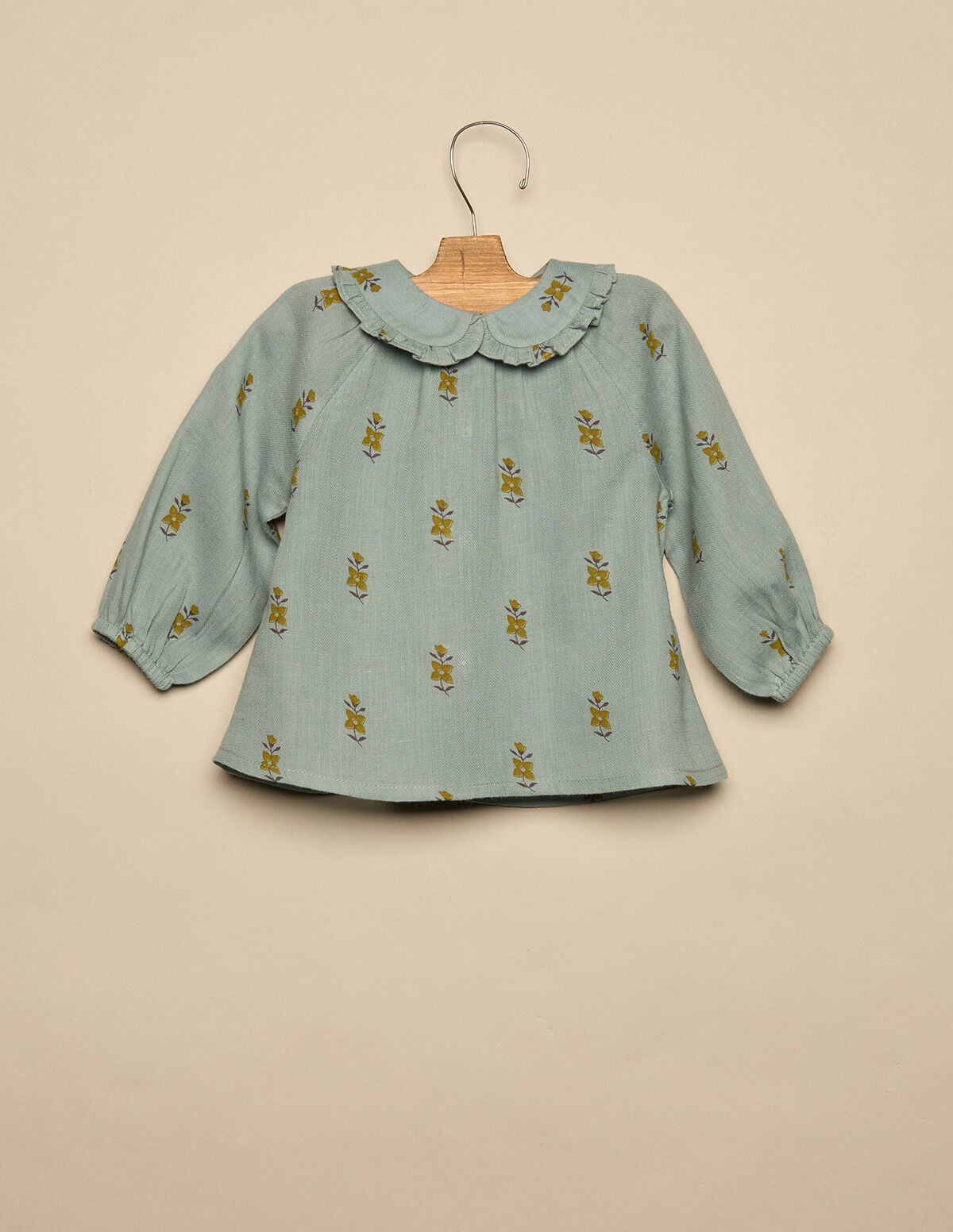 CAMISA AZUL FLOR PEQUENA