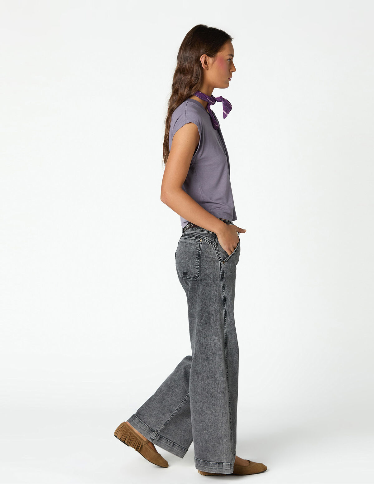 GREY NN EMBROIDERED TROUSERS
