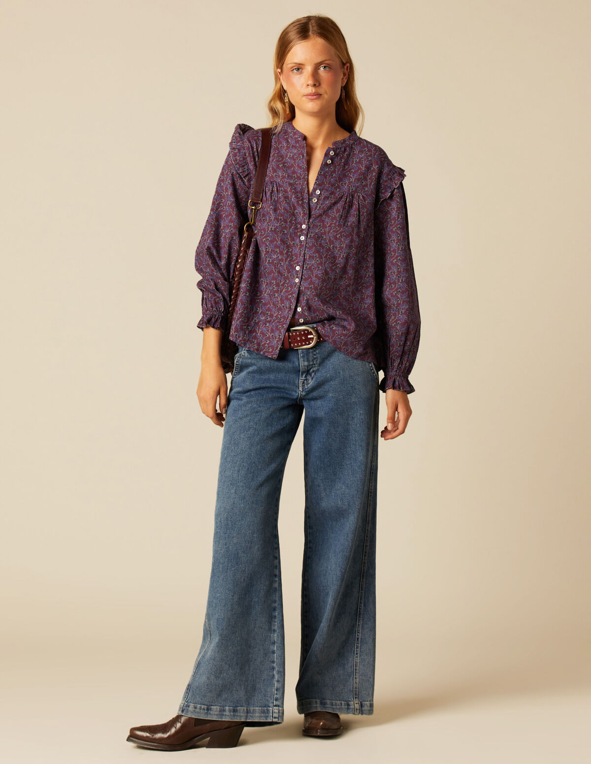 PANTALON NN BRODÉ BLEU