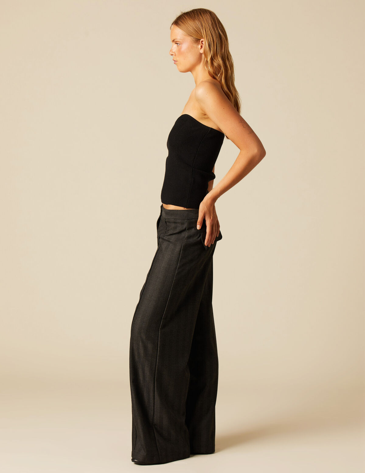 BLUE SADDLE POCKET TROUSERS
