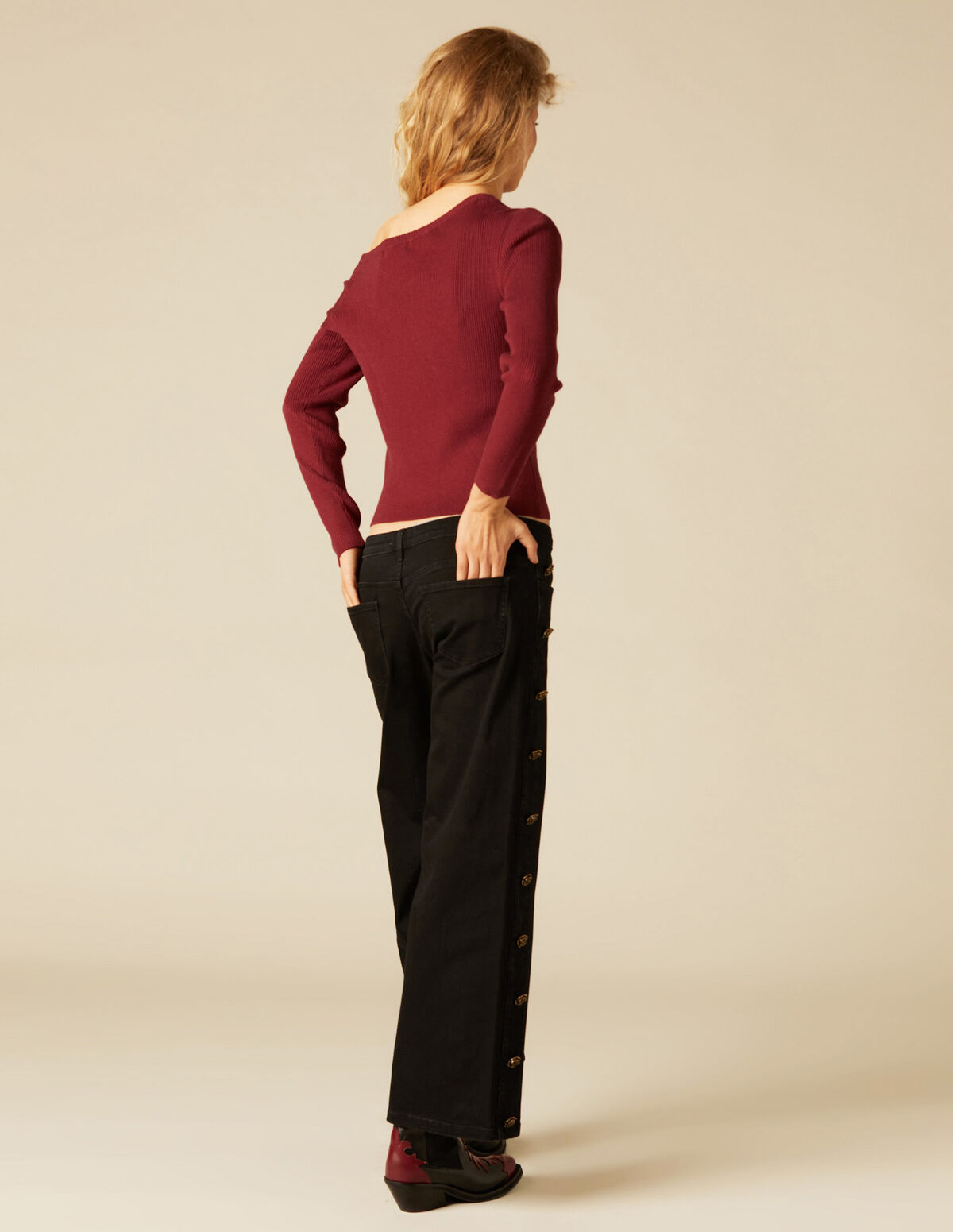 MOOR CROSSED RIBBED TOP