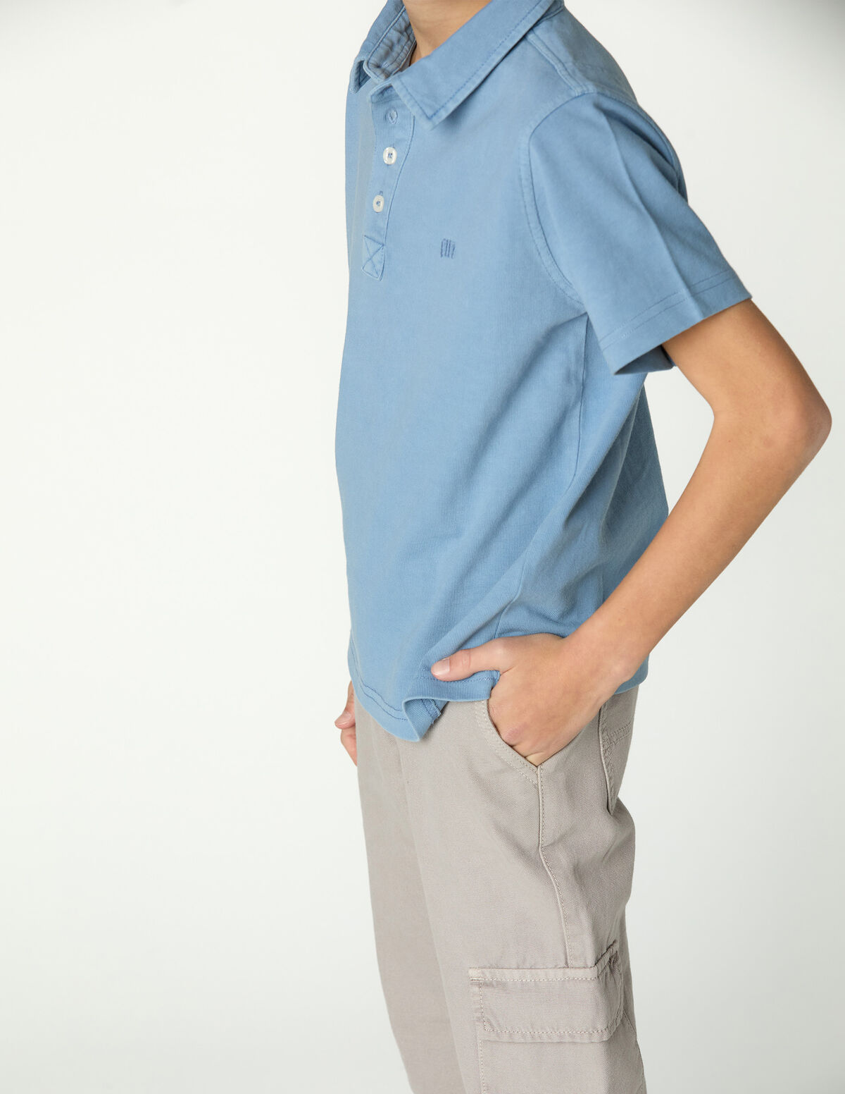 ANILINE BLUE 'NN' POLO SHIRT