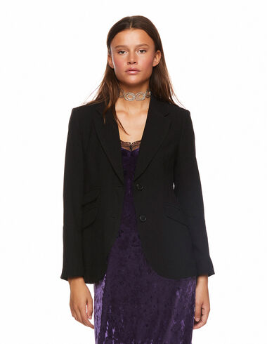 Black blazer with pockets - View all > - Nícoli