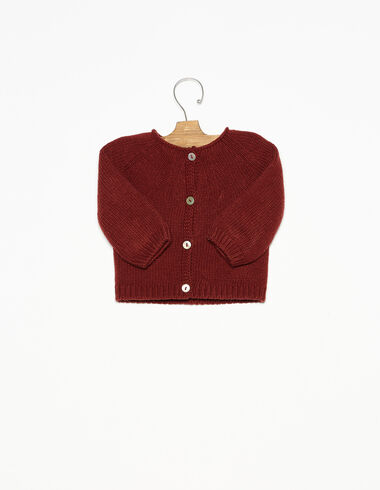 Terracotta button-up cardigan - View all > - Nícoli