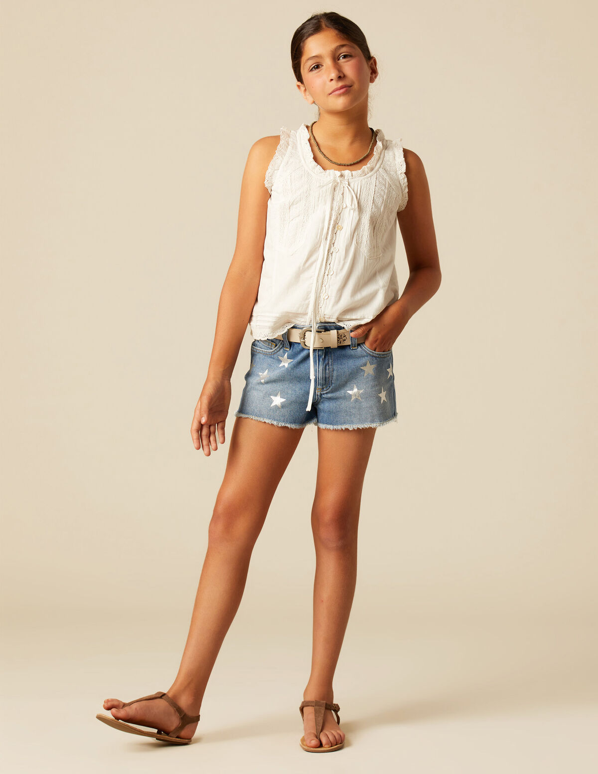 SHORT VAQUERO AZUL ESTRELLAS