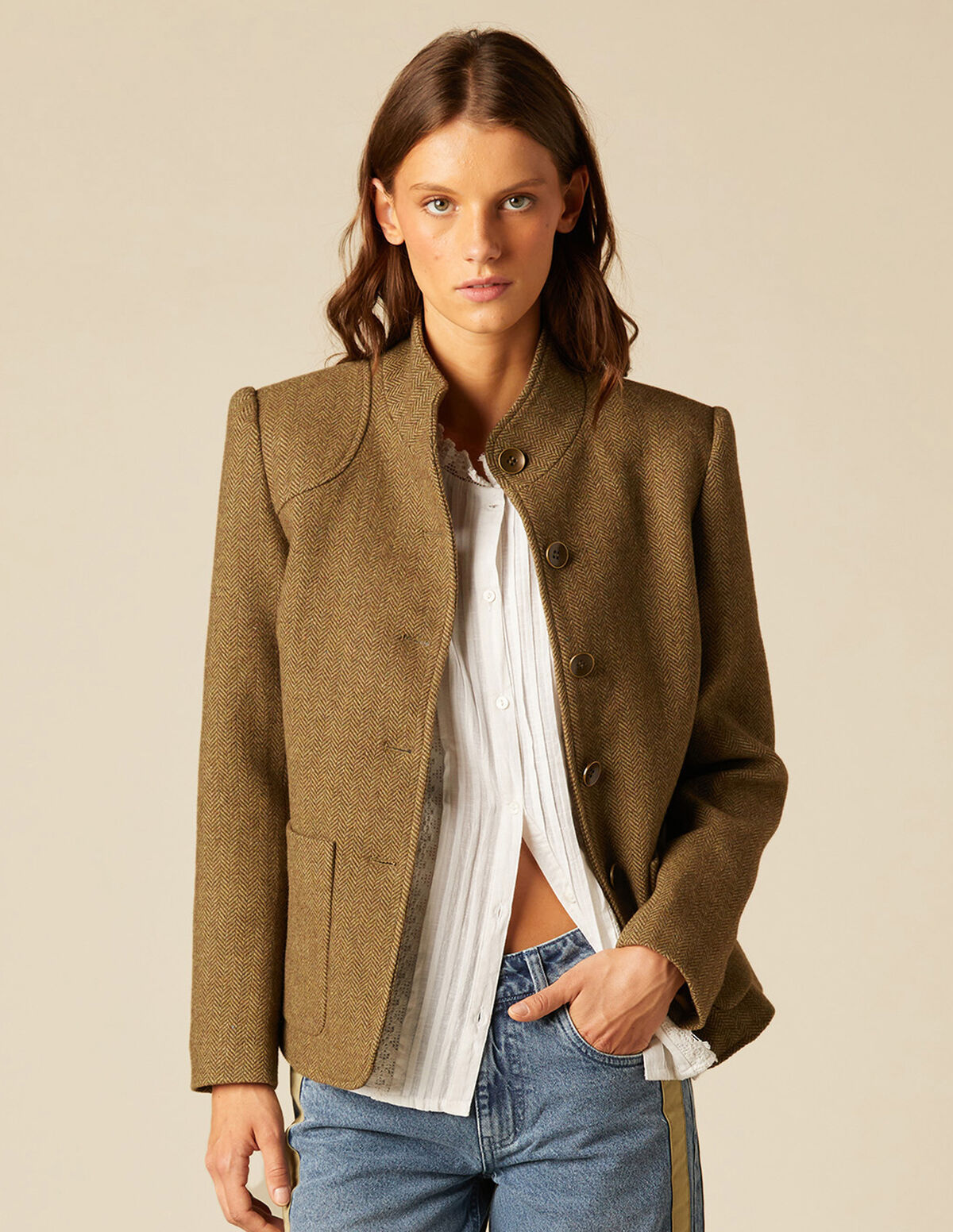 BLAZER CHEVRONS VERT