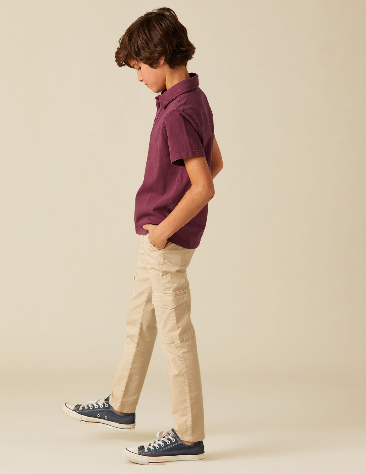 PANTALON CARGO LONG SABLE