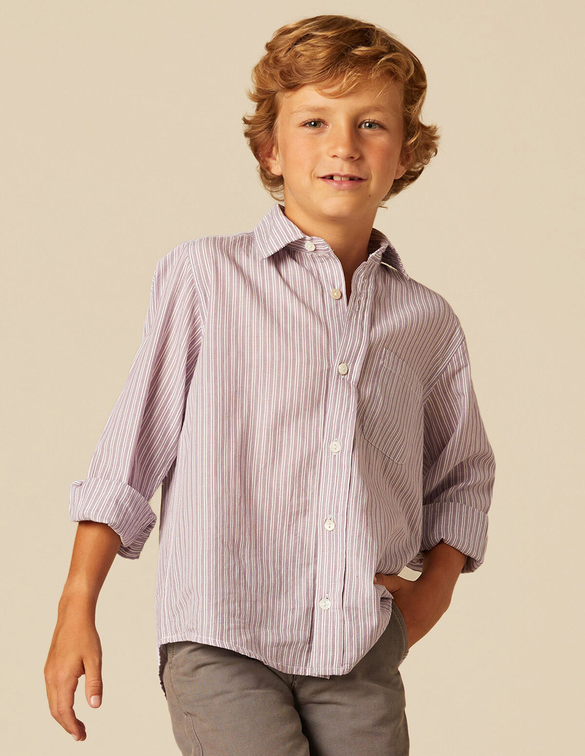 BLUE STRIPED SHIRT