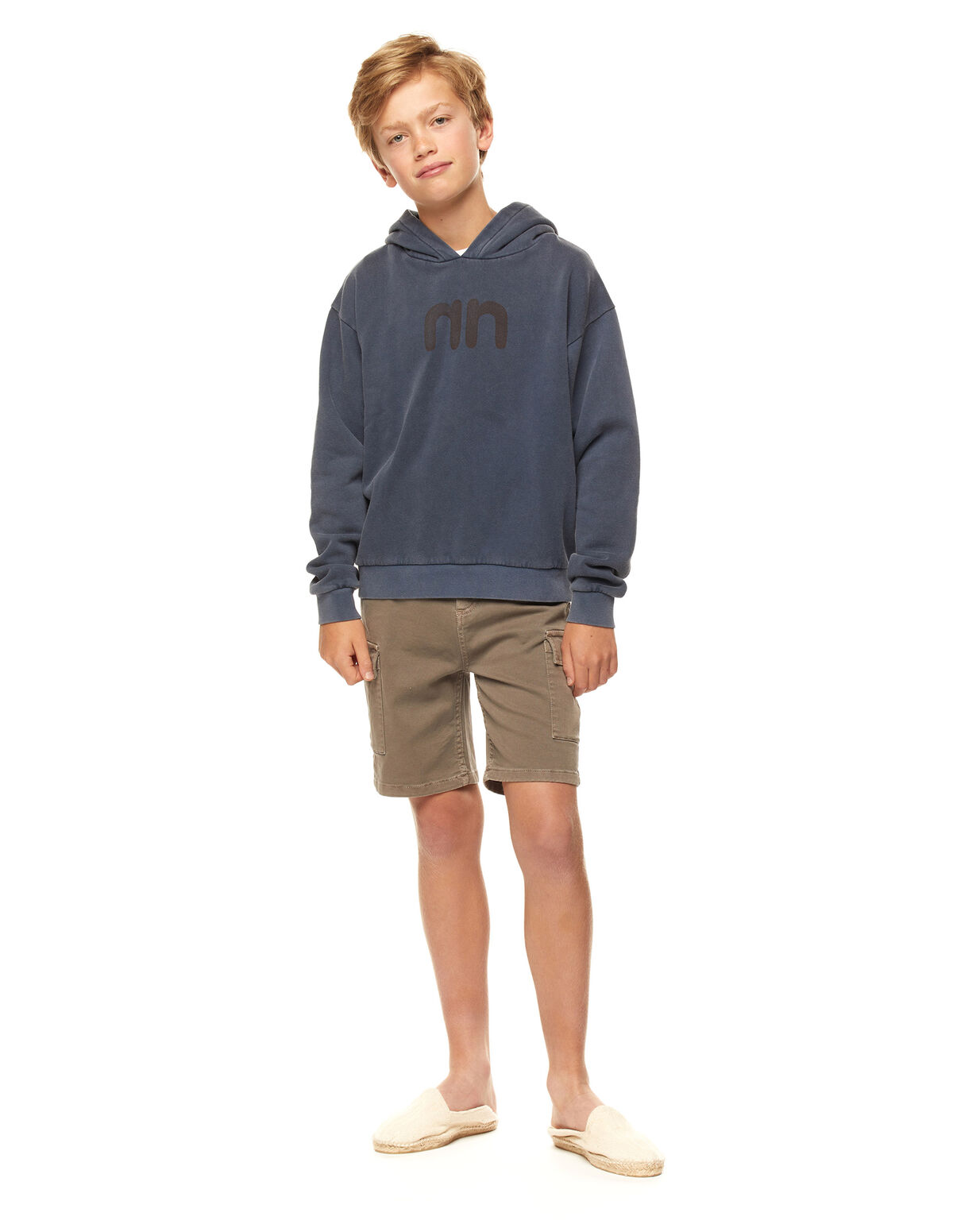 Grey cargo bermuda shorts