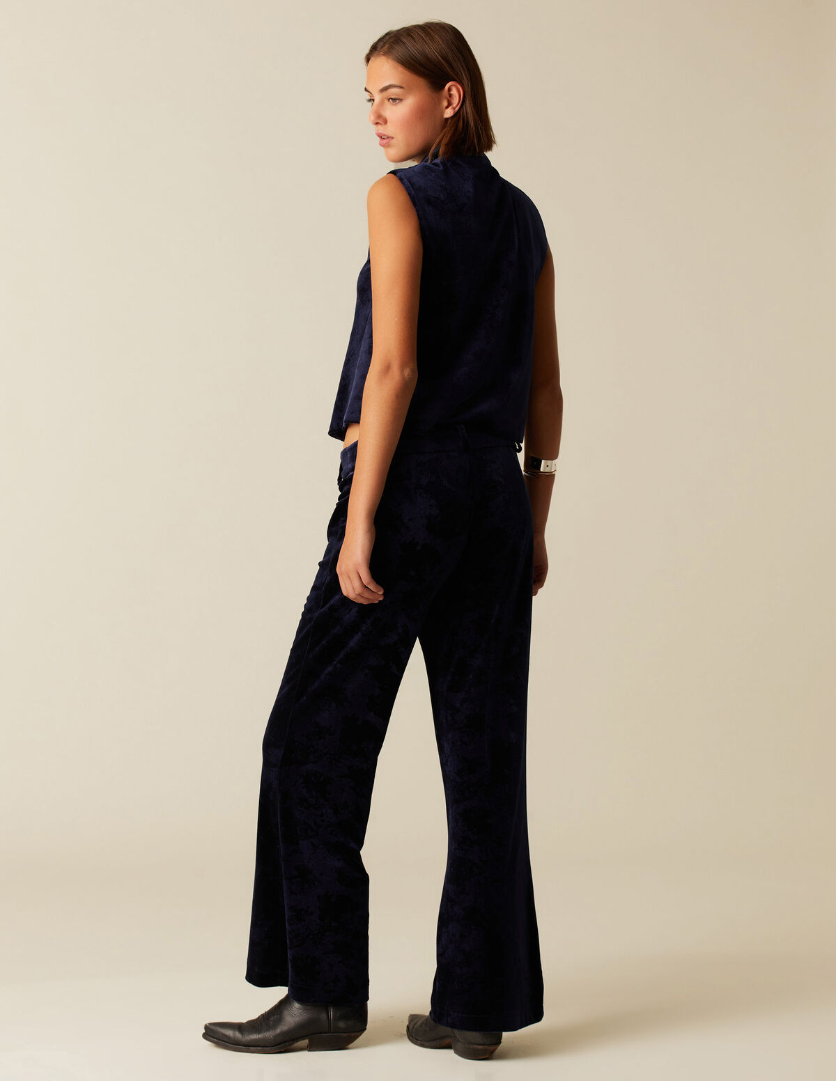 BLUE VELVET TROUSERS
