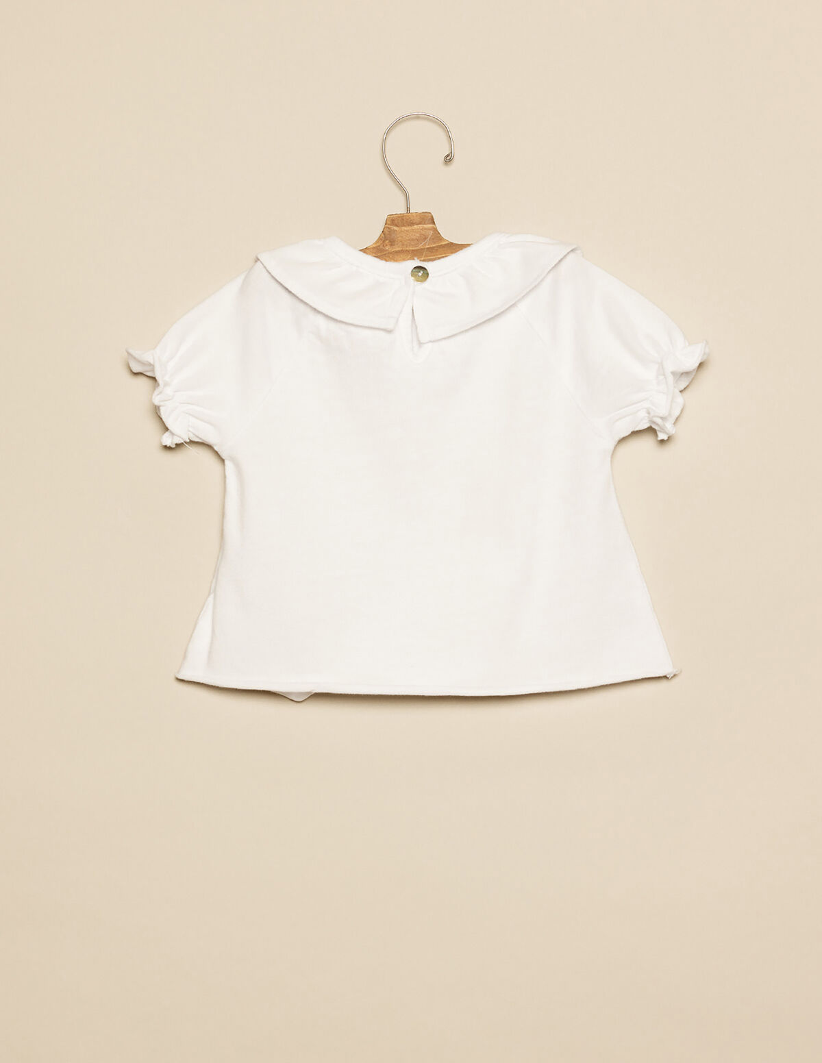 CAMISETA VOLANTE BLANCA