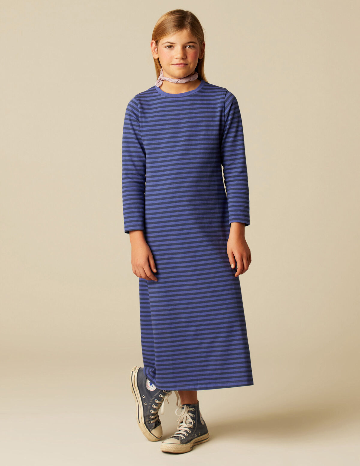 VESTIDO RAYAS AZUL