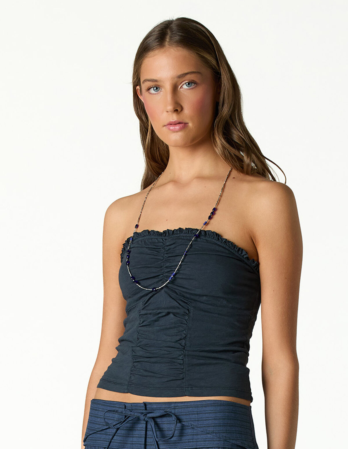 ANTHRACITE RUFFLE T-SHIRT