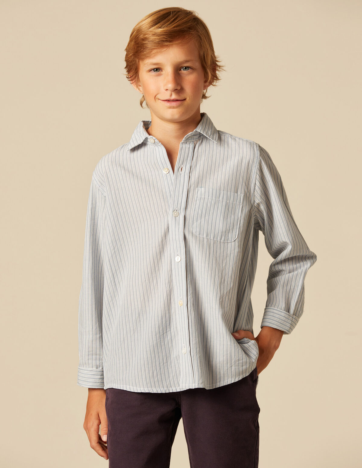 BLUE STRIPED SHIRT