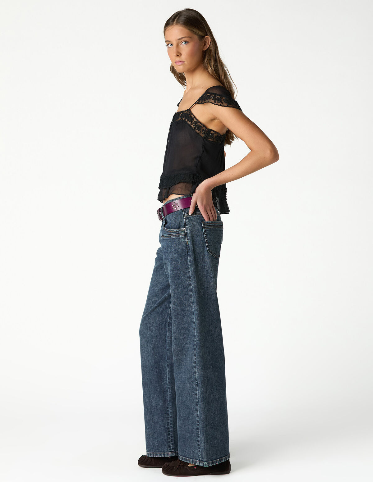 ANTHRACITE CREPE TOP