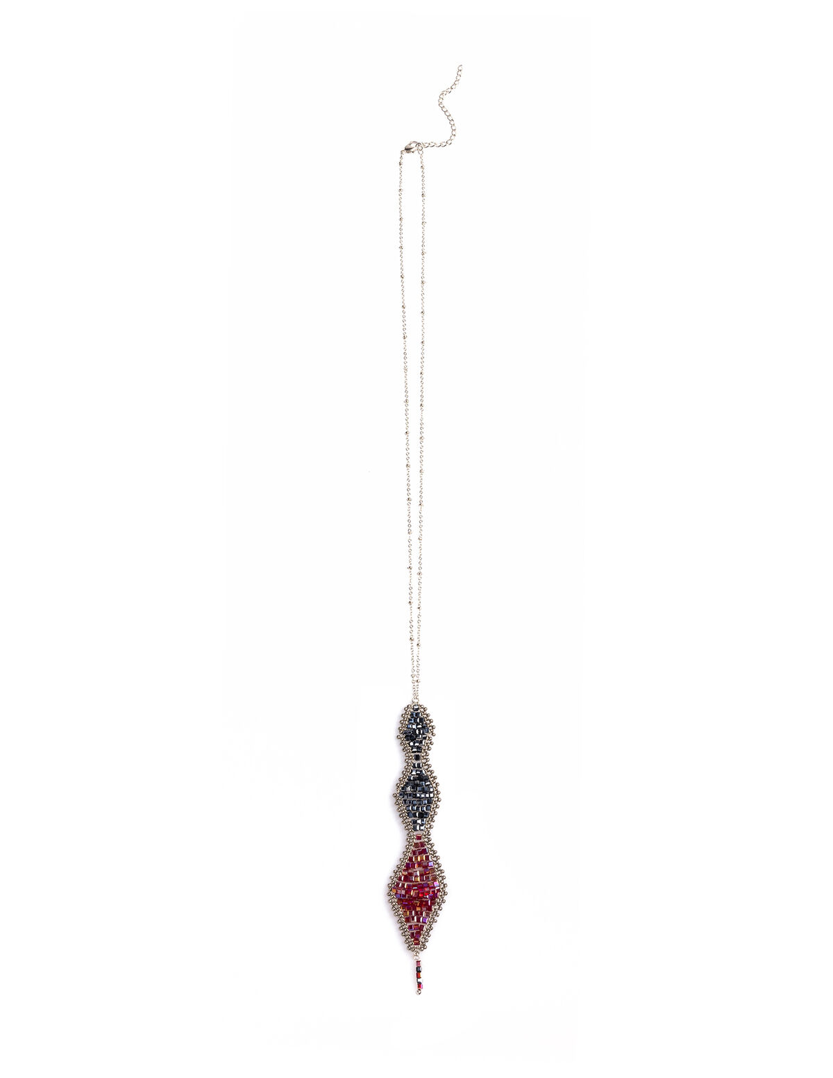 COLAR BEADS AZUL LOSANGO